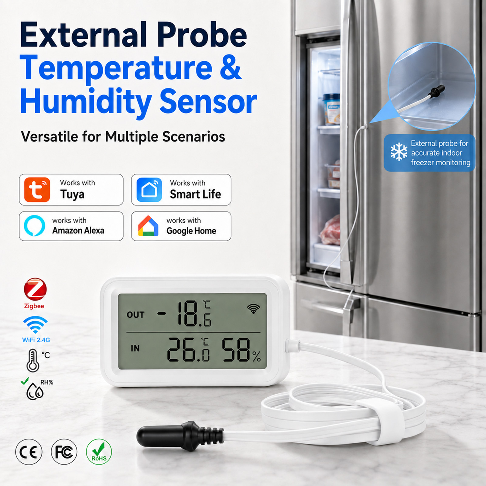 Внешний водонепроницаемый датч – обзор и цена Digital Hygrometer Probe